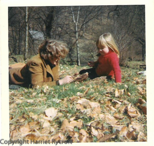 With my mother, who seems to be examining a rotten branch